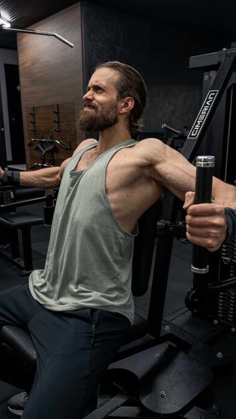 Luca Olivari in palestra